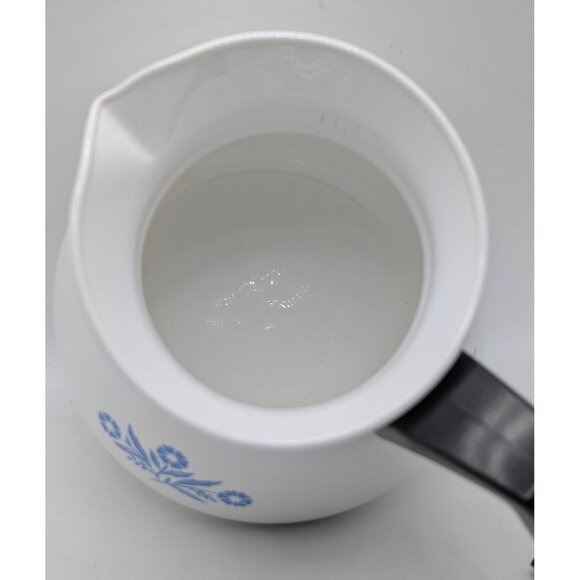 Vintage Corning Ware Blue Cornflower 3 Cup Coffee Pot No Lid Replacement White - Picture 5 of 7